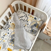 Комплект сменного белья MSonya (Маленькая Соня) Baby Mix Железная дорога 110×90 см Желтый