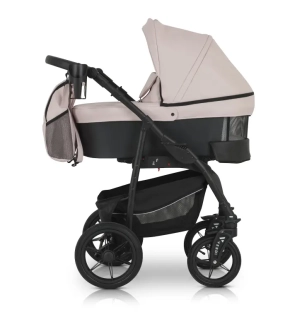 Коляска 3 в 1 Verdi Sonic Comfort 08 Powder pink/black skin/Черно-розовый - Фото 6