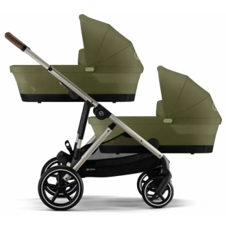 Коляска для двойни 2 в 1 Cybex Gazelle S Moss Green/Зеленый - Фото 2