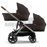 Коляска для двойни 2 в 1 Cybex Gazelle S Chocolate Brown/Коричневый