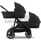 Коляска для двойни 2 в 1 Cybex Gazelle S Moon Black/Черный