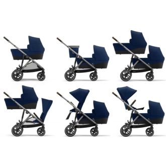 Коляска для двойни 2 в 1 Cybex Gazelle S Ocean Blue/Синий - Фото 5
