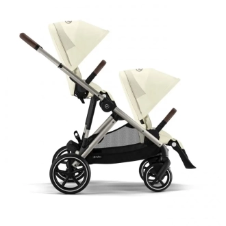 Коляска для двойни 2 в 1 Cybex Gazelle S Seashell Beige/Молочный - Фото 1
