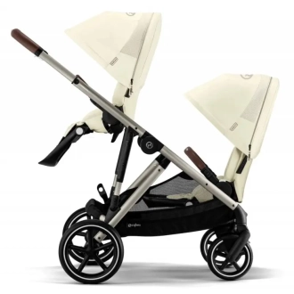 Коляска для двойни 2 в 1 Cybex Gazelle S Seashell Beige/Молочный - Фото 3
