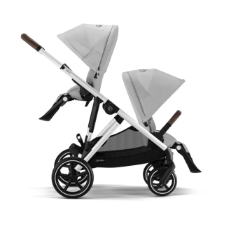 Коляска для двойни 2 в 1 Cybex Gazelle S Stone Grey/Серый - Фото 2
