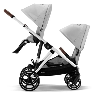 Коляска для двойни 2 в 1 Cybex Gazelle S Stone Grey/Серый - Фото 6