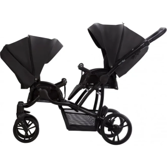 Коляска для двойни 2 в 1 Bebetto B 42 PRO 24 Черный - Фото 1