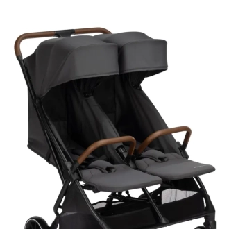 Коляска прогулочная для двойни BEBE CONFORT Mane Mineral Graphite/Графитовый - Фото 4