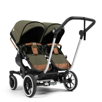 Коляска для двойни 2 в 1 Emmaljunga NXT Twin Outdoor Olive/Оливковая - Фото 2