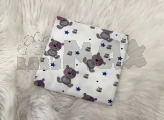 Пелюшка M&Ababy Cute Teddy 90×80 см, байка Білий