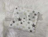 Пелюшка M&Ababy Зірочки 90×80 см, байка Білий