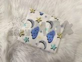 Пелюшка M&Ababy Зорі та хмаринки 90×80 см, байка Білий
