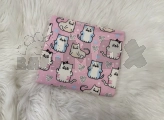 Пелюшка M&Ababy Котики 90×80 см, байка Рожевий