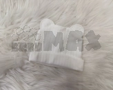 Шапочка без завязок M&Ababy 38р, рубчик Молочный