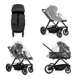 Коляска трансформер 3 в 1 Ninos Estrella Black Black/Черный - Фото 4