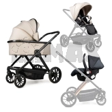 Коляска трансформер 3 в 1 Ninos Estrella Beige Black/Бежевый