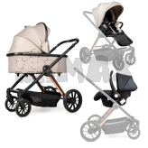 Коляска трансформер 3 в 1 Ninos Estrella Beige Gold/Бежевый