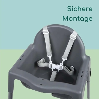 Стільчик для годування BEBE CONFORT MEELY Dark Grey/Сірий - Фото 2