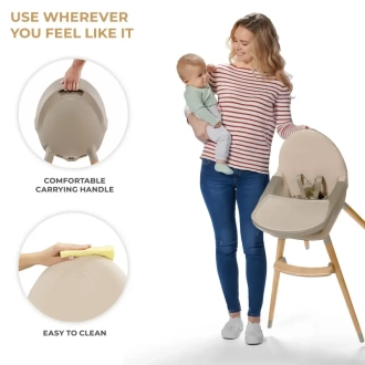 Стільчик для годування 2 в 1 Kinderkraft Fini 2 Beige/Бежевий - Фото 2