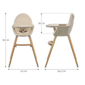 Стільчик для годування 2 в 1 Kinderkraft Fini 2 Beige/Бежевий - Фото 3