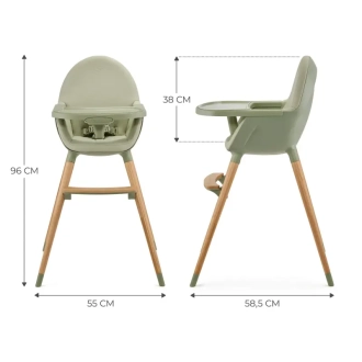 Стільчик для годування 2 в 1 Kinderkraft Fini 2 Green/Зелений - Фото 3