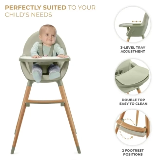 Стільчик для годування 2 в 1 Kinderkraft Fini 2 Green/Зелений - Фото 4
