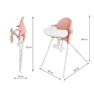 Стільчик для годування 2 в 1 Kinderkraft Pini Pink/Рожевий - Фото 1
