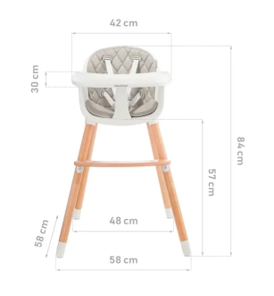 Стільчик для годування Babytiger Tini Gray/Сірий - Фото 2