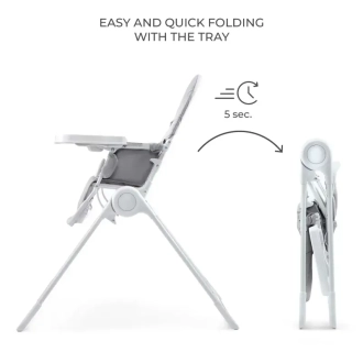 Стульчик для кормления Kinderkraft Binci Light Grey/Серый - Фото 1