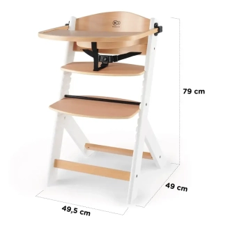 Стульчик для кормления Kinderkraft Enock Gray Wood/Серый - Фото 3