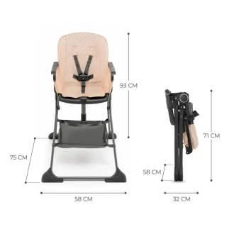 Стільчик для годування Kinderkraft Foldee Pink/Рожевий - Фото 5