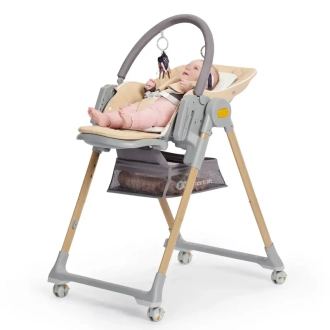 Стульчик для кормления Kinderkraft Lastree Beige Wood Бежевый - Фото 3