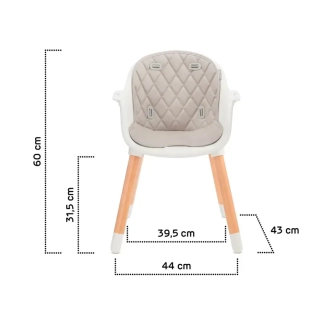 Стільчик для годування Kinderkraft Sienna Gray/Сірий - Фото 6
