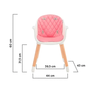Стільчик для годування Kinderkraft Sienna Pink/Рожевий - Фото 3