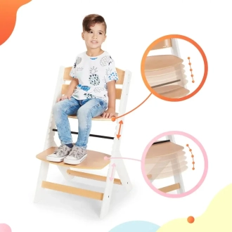 Стульчик для кормления с подушкой Kinderkraft Enock White Wood Белый - Фото 1