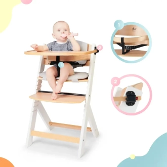 Стульчик для кормления с подушкой Kinderkraft Enock White Wood Белый - Фото 4