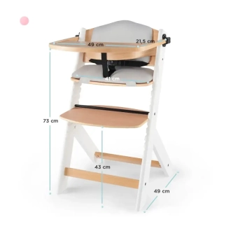 Стульчик для кормления с подушкой Kinderkraft Enock White Wood Белый - Фото 5