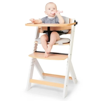 Стульчик для кормления с подушкой Kinderkraft Enock White Wood Белый - Фото 6