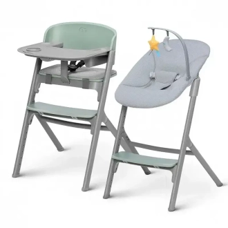 Стільчик для годування з шезлонгом Kinderkraft Livy Calmee Olive Green/Оливковий - Фото 7