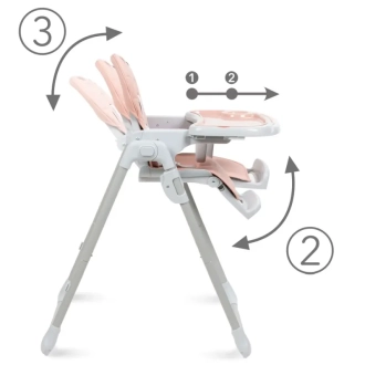 Стульчик для кормления Kidwell Beno Pink/Розовый - Фото 1