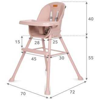 Стульчик для кормления Kidwell Eatan Pink/Розовый - Фото 2