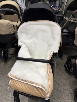 Конверт зимний для новорожденных Mexs, овчина Бежевый - Фото 1