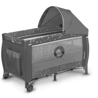 Манеж Lionelo Sven Plus Grey Concrete/Графитный - Фото 1