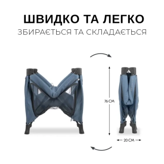 Манеж Hauck Sleep N Play SQ Dark Blue/Голубой - Фото 2