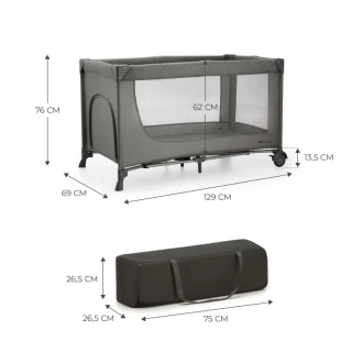Манеж Kinderkraft Joy 2 Dark Grey/Серый - Фото 2