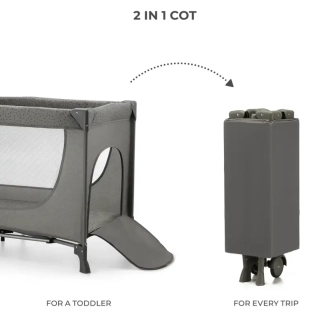 Манеж Kinderkraft Joy 2 Dark Grey/Серый - Фото 4