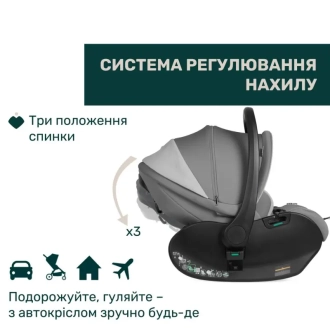 Автокресло 40–87 см Chicco First-Seat Recline i-Size Серый - Фото 1