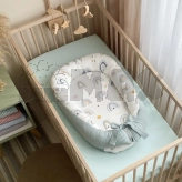 Кокон для новорожденного MSonya (Маленькая Соня) Nordic Радуги Мятный