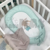 Кокон для новорожденного MSonya (Маленькая Соня) Art Design Ку-ку Мятный