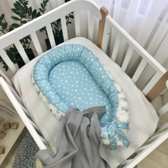Кокон для новонародженого MSonya (Маленька Соня) Baby Design Baby Сіро-блакитний - Фото 3